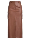Actualee Woman Maxi Skirt Brown Size 10 Polyurethane In Brown
