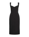 Actualee Woman Midi Dress Black Size 6 Polyester, Elastane In Black