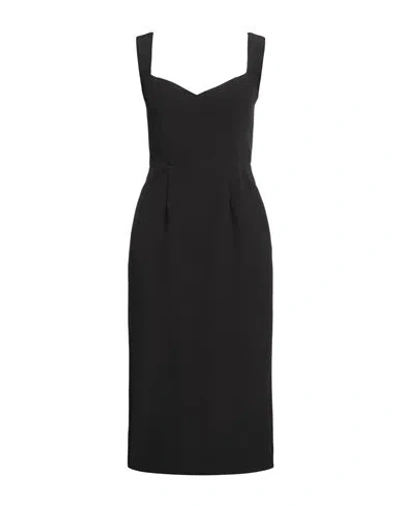 Actualee Woman Midi Dress Black Size 6 Polyester, Elastane