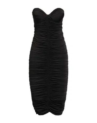 Actualee Woman Midi Dress Black Size 6 Rayon, Nylon, Elastane
