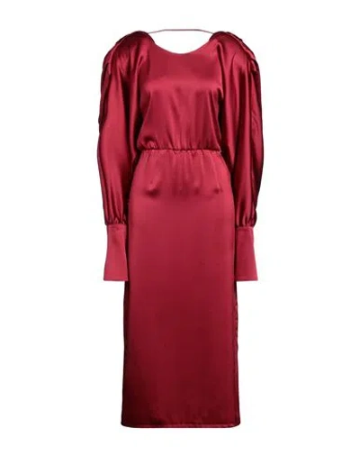 Actualee Woman Midi Dress Burgundy Size 6 Polyester In Red