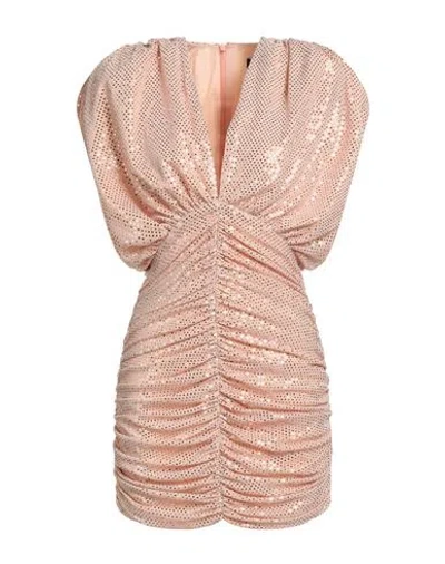 Actualee Woman Mini Dress Apricot Size 10 Polyamide, Metal, Elastane In Pink
