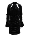 Actualee Woman Mini Dress Black Size 10 Polyester, Elastane In Black