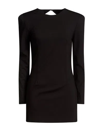 Actualee Woman Mini Dress Black Size 4 Rayon, Nylon, Elastane
