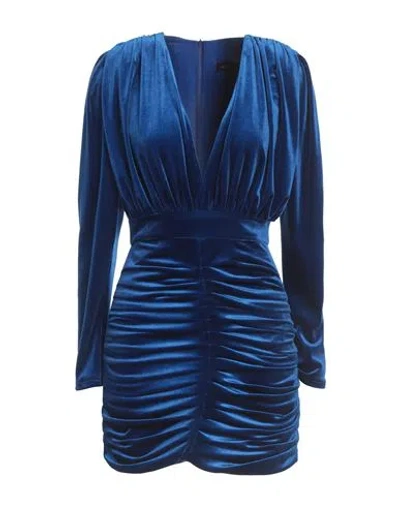 Actualee Woman Mini Dress Blue Size 6 Polyester, Elastane