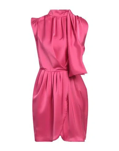 Actualee Woman Mini Dress Fuchsia Size 8 Polyester In Pink