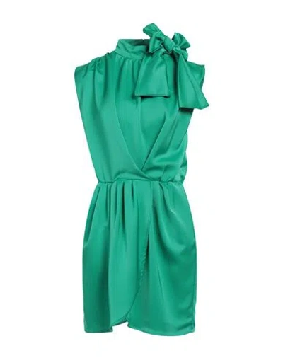 Actualee Woman Mini Dress Green Size 10 Polyester