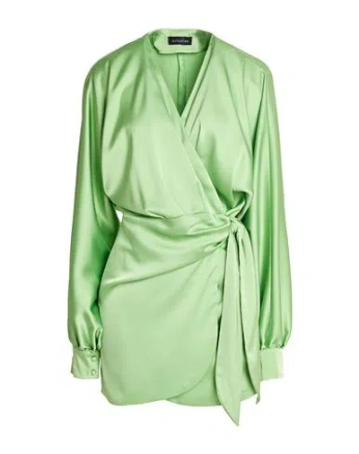 Actualee Woman Mini Dress Light Green Size 8 Polyester
