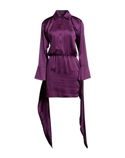Actualee Woman Short Dress Mauve Size 12 Polyester In Purple