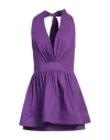 Actualee Woman Mini Dress Plum Size 10 Cotton, Elastane In Purple