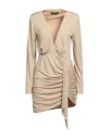 Actualee Woman Mini Dress Sage Green Size 10 Polyester, Elastane