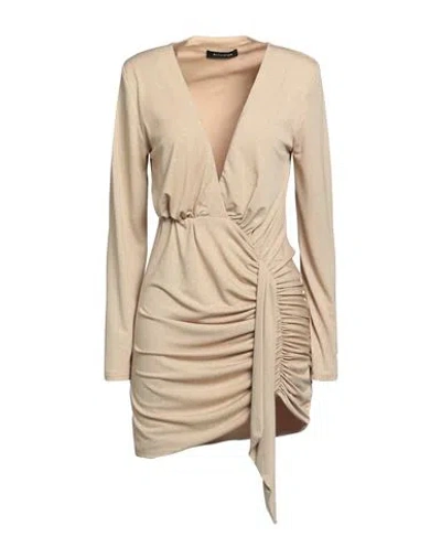 Actualee Woman Mini Dress Sage Green Size 10 Polyester, Elastane