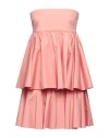Actualee Woman Mini Dress Salmon Pink Size 8 Cotton, Elastane In Pink