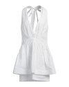 Actualee Woman Mini Dress White Size 6 Cotton, Elastane