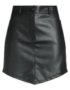 Actualee Woman Mini Skirt Black Size 6 Polyurethane