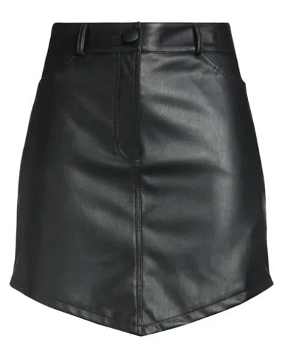 Actualee Woman Mini Skirt Black Size 6 Polyurethane
