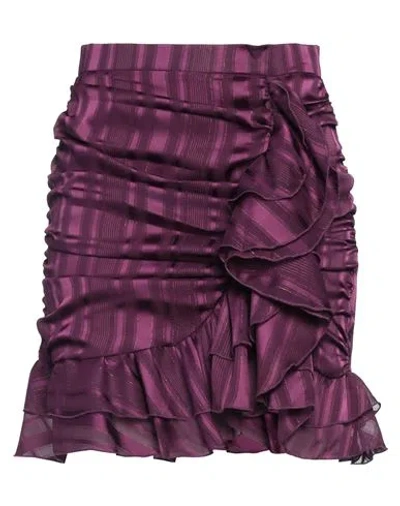 Actualee Woman Mini Skirt Mauve Size 8 Polyester In Purple