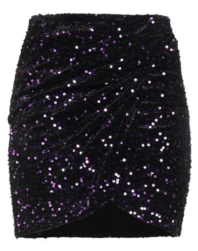 Actualee Woman Mini Skirt Purple Size 8 Polyester