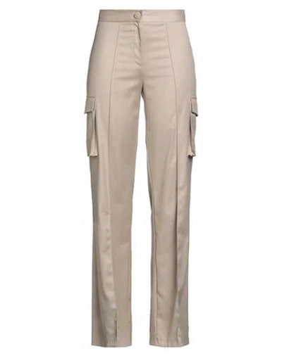 Actualee Woman Pants Beige Size 6 Polyester, Viscose, Elastane