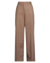 Actualee Woman Pants Camel Size 10 Polyester, Viscose, Elastane In Brown