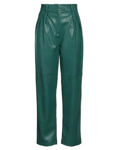 Actualee Woman Pants Dark Green Size 8 Polyurethane