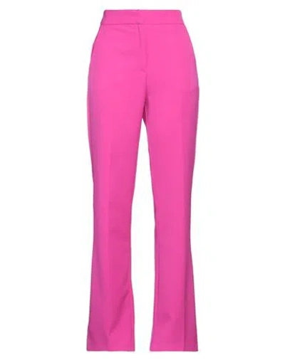Actualee Woman Pants Fuchsia Size 10 Polyester, Elastane In Pink