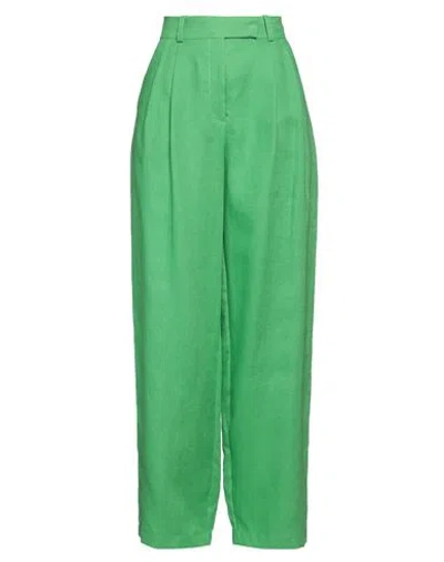 Actualee Woman Pants Green Size 10 Linen