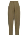 ACTUALEE ACTUALEE WOMAN PANTS MILITARY GREEN SIZE 4 POLYESTER, ELASTANE