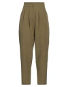 Actualee Woman Pants Military Green Size 4 Polyester, Elastane In Green