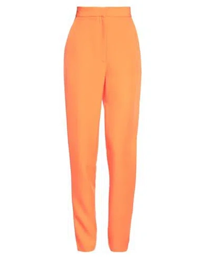 Actualee Woman Pants Orange Size 10 Polyester, Elastane