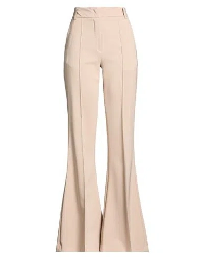 Actualee Woman Pants Sand Size 6 Polyester, Elastane In Neutral