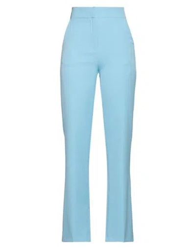 Actualee Woman Pants Sky Blue Size 10 Polyester, Elastane