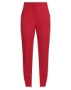 Actualee Woman Pants Tomato Red Size 10 Polyester, Elastane