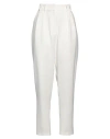 Actualee Woman Pants White Size 8 Polyester, Rayon, Elastane In White