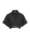 Actualee Woman Shirt Black Size 10 Linen In Black