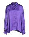 Actualee Woman Shirt Purple Size 8 Polyester In Purple