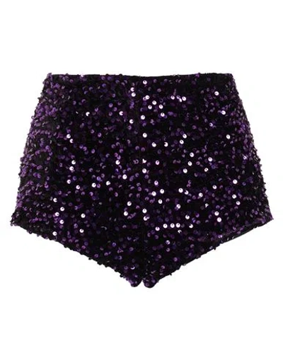 Actualee Woman Shorts & Bermuda Shorts Purple Size 6 Polyester