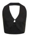 Actualee Woman Tailored Vest Black Size 6 Linen