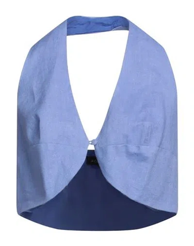 Actualee Woman Vest Light Purple Size 10 Linen