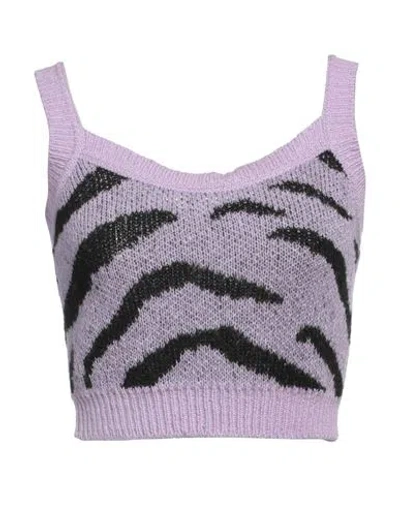 Actualee Woman Top Light Purple Size M Acrylic, Recycled Polyamide, Wool, Mohair Wool