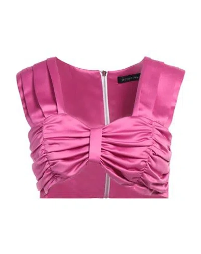Actualee Woman Top Magenta Size 10 Polyester