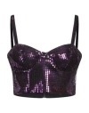 Actualee Woman Top Purple Size 8 Polyester, Elastane In Purple
