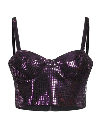 Actualee Woman Top Purple Size 8 Polyester, Elastane