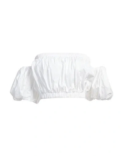 Actualee Woman Top White Size 8 Cotton, Elastane