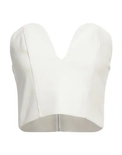 Actualee Woman Top White Size 8 Polyester, Elastane