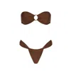 Acuarela Brand Women's Brown Riviera Bikini Set – Cappuccino In Brown