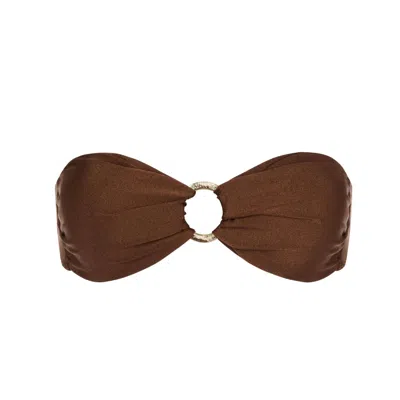 Acuarela Brand Women's Brown Riviera Cappuccino Bikini Top