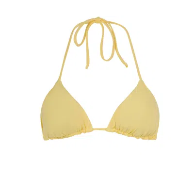 Acuarela Brand Women's Rio Butter Yellow Triangle Bikini Top
