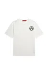 Acupuncture 1993 Anarchy Distressed Logo-print T-shirt In White