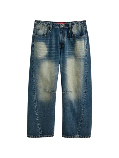 Acupuncture 1993 Faded-effect Carabiner-detail Jeans In Blue